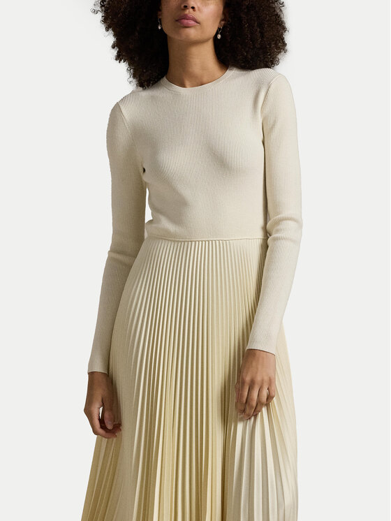 Polo Ralph Lauren Polo Ralph Lauren Rochie tricotată 211948693001 Écru Regular Fit