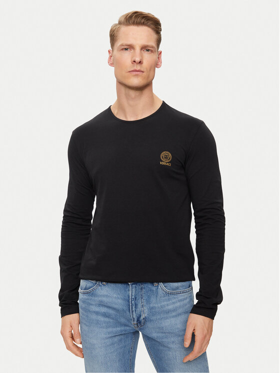 Versace Versace Souprava triček s dlouhým rukávem AU10197 Barevná Slim Fit
