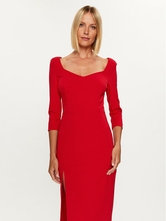 Rinascimento Rinascimento Abito da cocktail CFC0114860003 Rosso Slim Fit