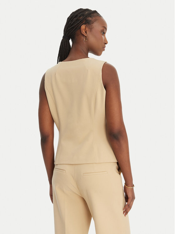 Guess Guess Vestă elegantă W6GH49 W1895 Bej Slim Fit