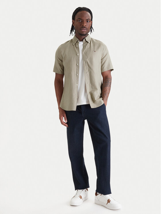 Tommy Hilfiger Tommy Hilfiger Koszula MW0MW42450 Beżowy Regular Fit