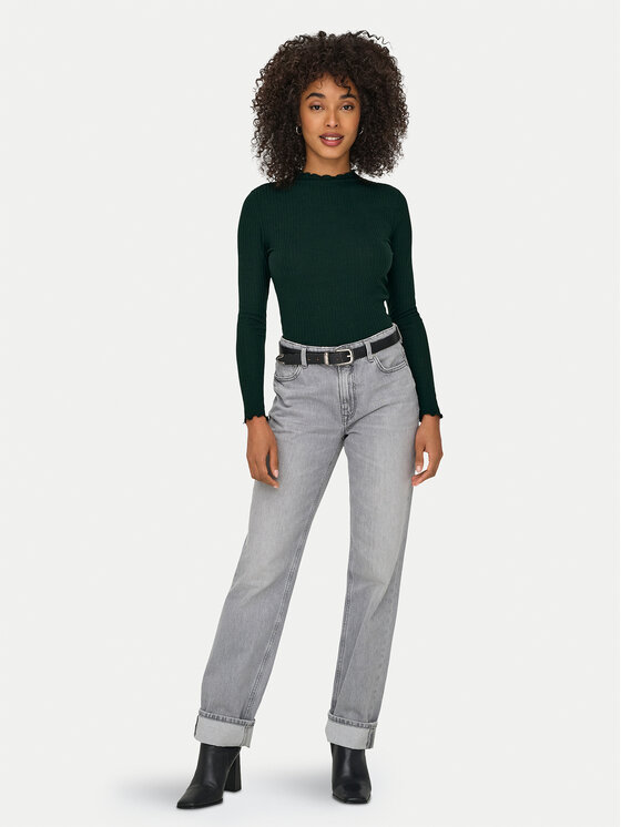 ONLY ONLY Bluza Emma 15180040 Zelena Slim Fit