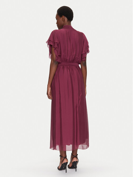 Dixie Dixie Sukienka letnia A207W017A Bordowy Regular Fit