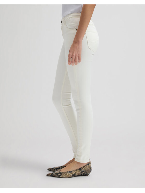 Lee Lee Jeansy SCARLETT HIGH Biały Skinny Fit