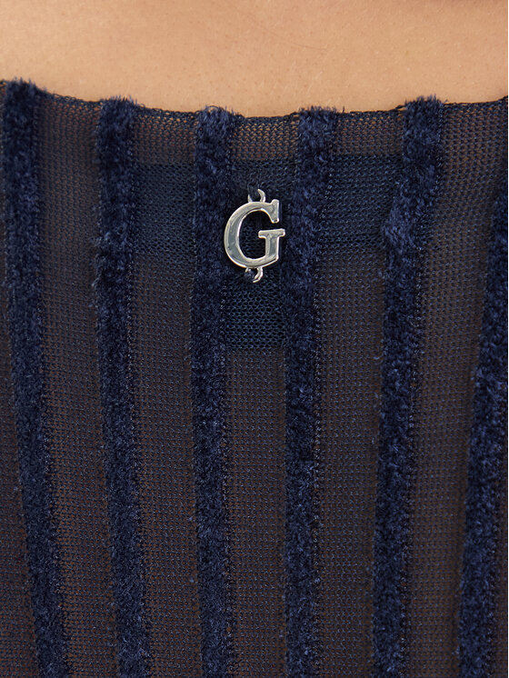 Guess Guess Pulover W5BR62 Z0890 Mornarsko modra Slim Fit