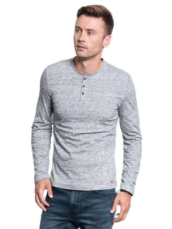 Mustang Mustang T-shirt ADRIAN H HENLEY Grigio Regular Fit