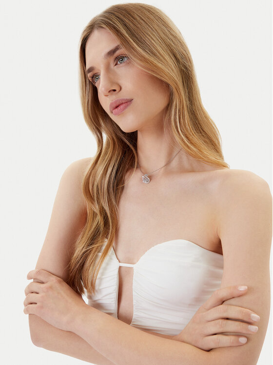 Swarovski Swarovski Náhrdelník Swan 5732412 Stříbrná