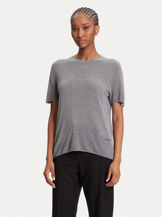 Calvin Klein Calvin Klein Pulover LV044A307G Gri Regular Fit