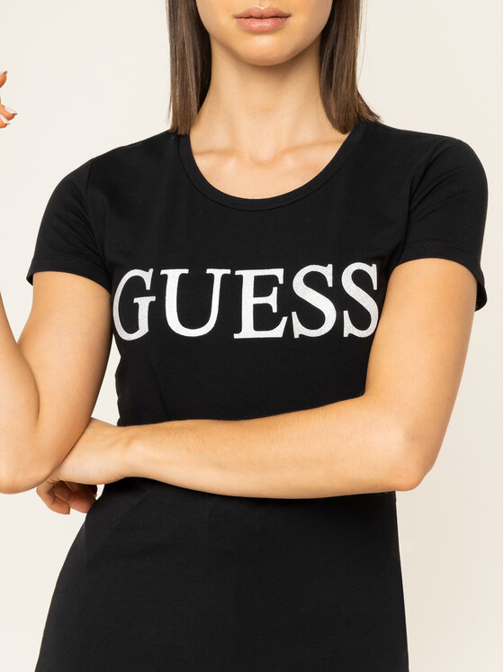 Guess Guess T-Shirt Crystal W01I74 J1300 Schwarz Regular Fit