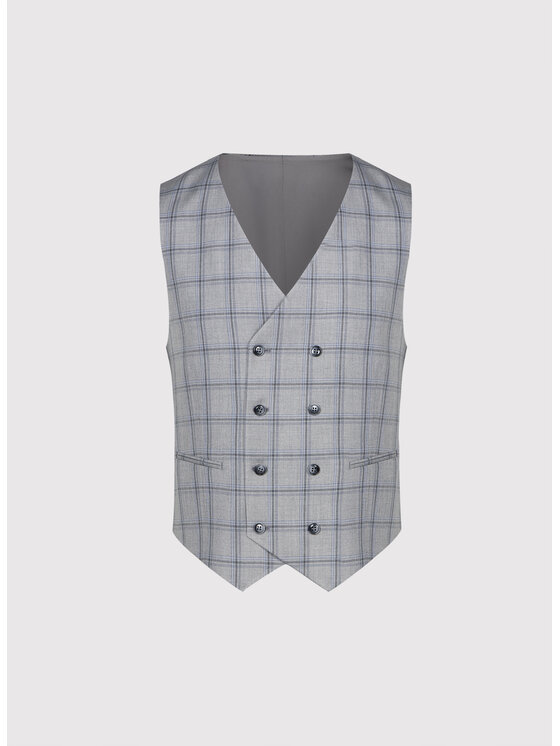Pako Lorente Pako Lorente Kamizelka garniturowa P26SF-8X-014 Szary Slim Fit