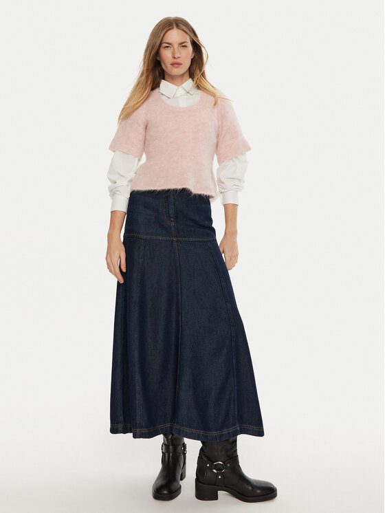 Munthe Munthe Sweter Taisa 243160624373 Różowy Regular Fit