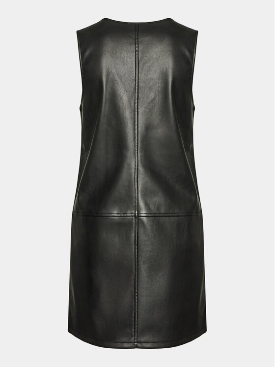 Edited Edited Vestito in similpelle Xristina Nero Casual Fit