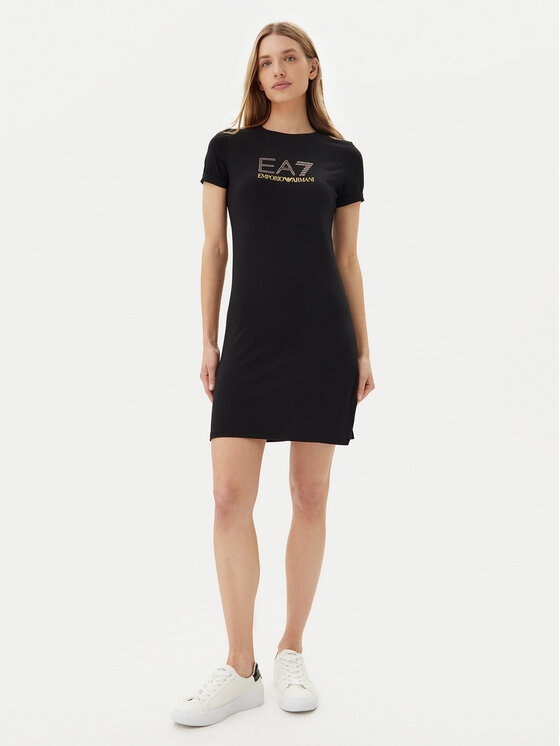 EA7 Emporio Armani EA7 Emporio Armani Rochie de zi 7W000478 AF12500 UC001 Negru Regular Fit