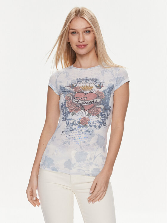 Guess Guess T-Shirt W4RI21 KBYH0 Bunt Slim Fit