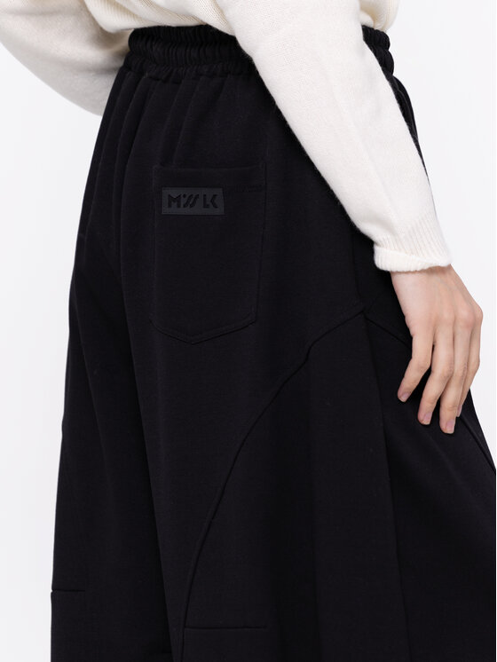 Miss LK Miss LK Spodnie materiałowe MISSLKS Czarny Loose Fit