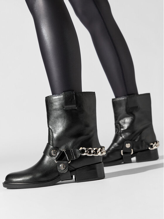 Guess Guess Ковбойські чоботи Ruben FL7RUB LEA10 Чорний