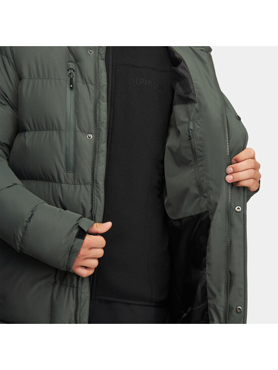 Alpinus Alpinus Płaszcz zimowy Trolltunga Zielony Regular Fit