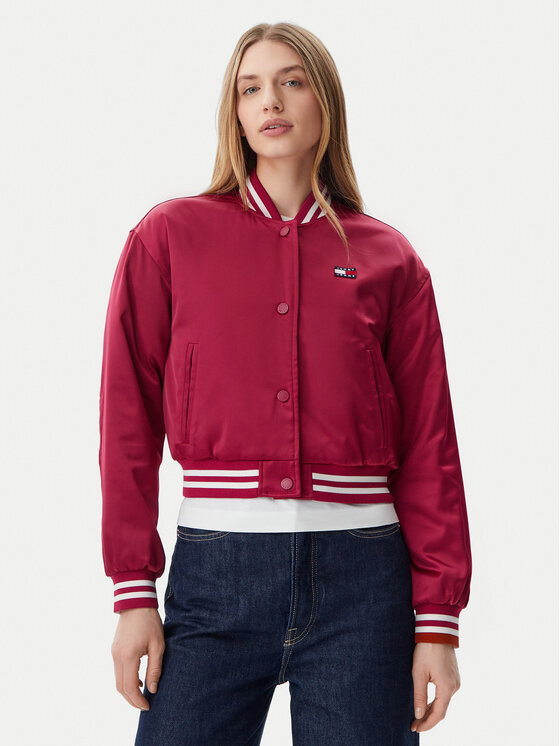 Tommy Jeans Tommy Jeans Bomber dzseki Satin Coach DW0DW20229 Rózsaszín Regular Fit