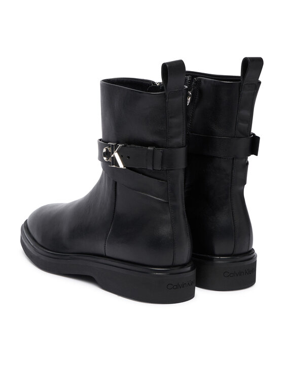 Calvin Klein Calvin Klein Botine Ankle Boot W/ Metal Logo HW0HW02663 Negru