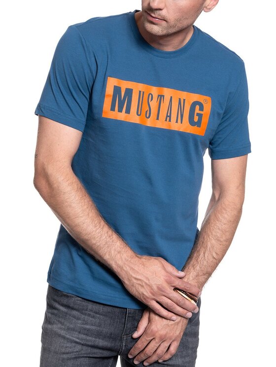 Mustang Mustang T-shirt ALEX C LOGO TEE Blu Regular Fit