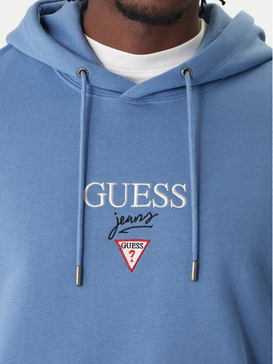 Guess Jeans Guess Jeans Mikina 180299 Světle modrá Classic Fit