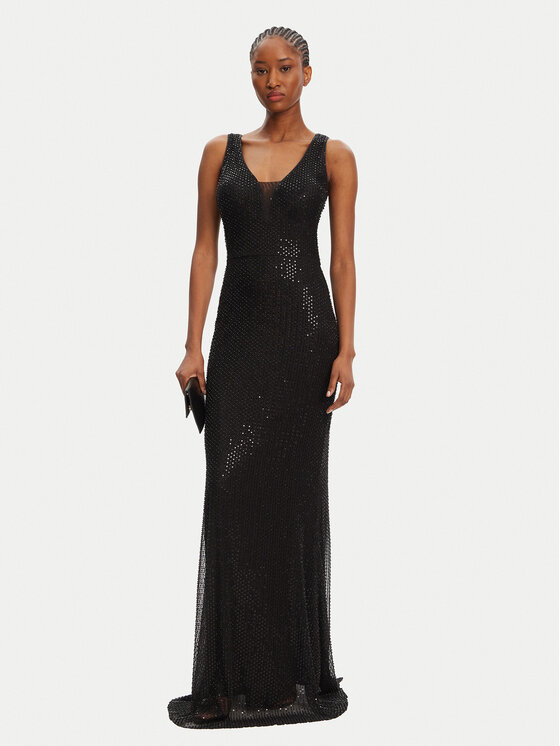 Fracomina Fracomina Abendkleid FQ25WD3008W424R9 Schwarz Regular Fit