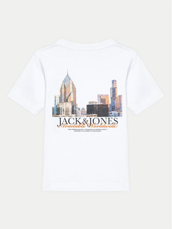 Jack&Jones Junior Jack&Jones Junior Majica Boston 12274897 Bela Relaxed Fit