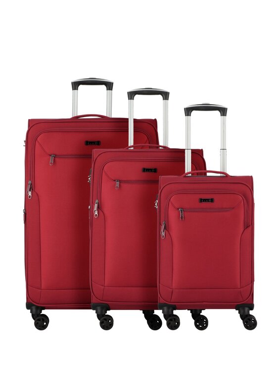 D&N D&N Komplet walizek 180799 Czerwony