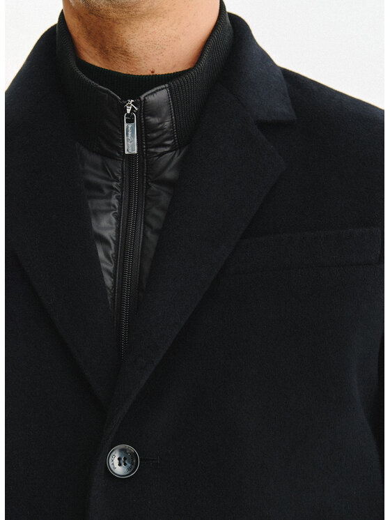 Pako Lorente Pako Lorente Płaszcz zimowy P25WF-7X-015 Czarny Classic Fit