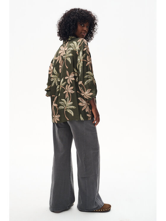 blue shadow blue shadow Koszula Bomi Zielony Regular Fit