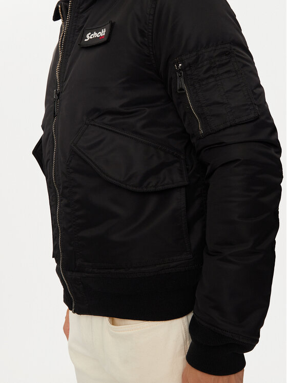 Schott NYC Schott NYC Kurtka bomber 210100RS Czarny Regular Fit