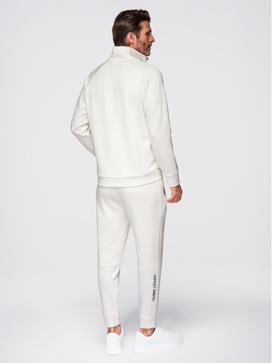 Ombre Ombre Komplet dresowy Z117 Biały Regular Fit