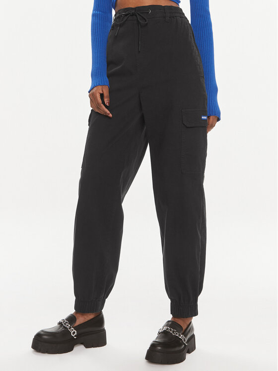 Hugo Jogger nohavice Hisune-1 50511288 Čierna Relaxed Fit