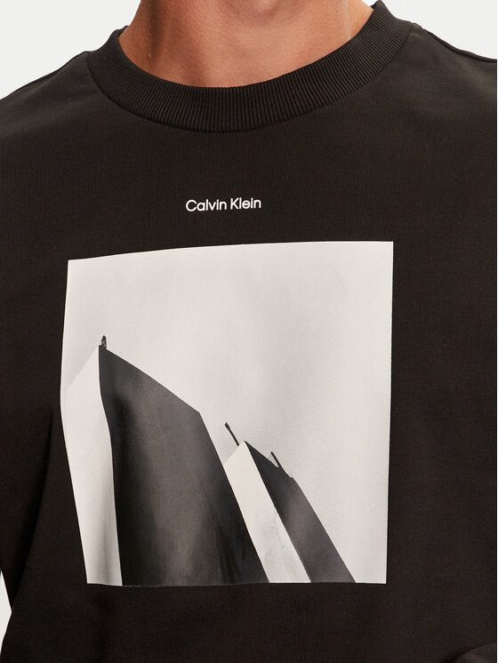 Calvin Klein Calvin Klein Džemperis City Photo K10K113563 Juoda Regular Fit