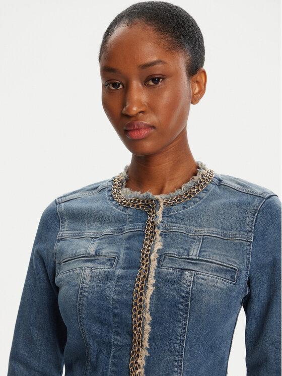 Liu Jo Liu Jo Jeansová bunda UXX039 D4128 Tmavomodrá Regular Fit