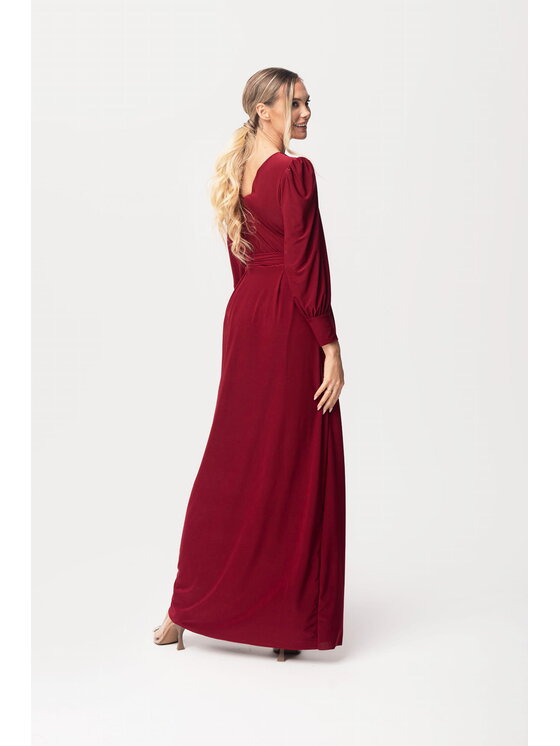 Aurora Aurora Večerní šaty Cristal Bordó Feminine Fit