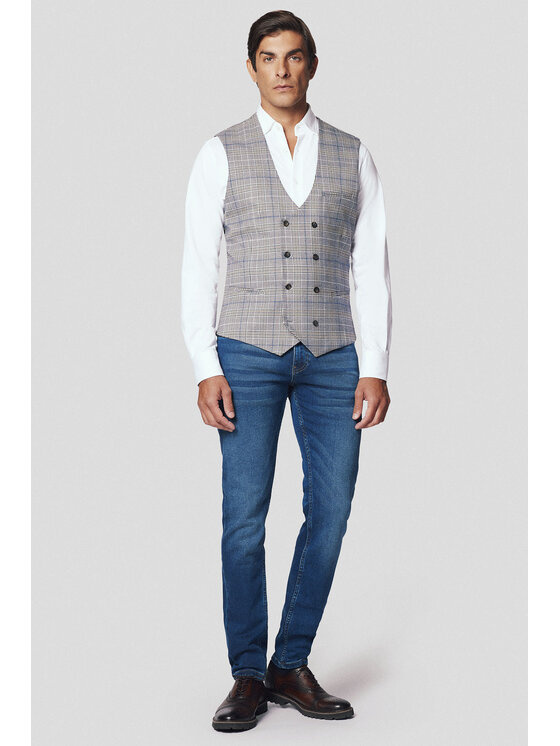 Lancerto Lancerto Kamizelka Pistoia KA131224000015 Szary Slim Fit