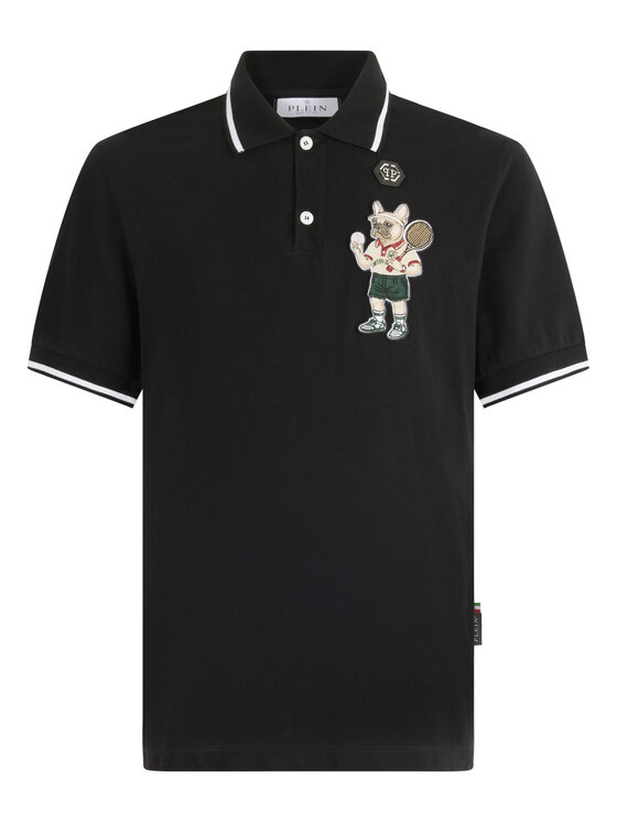 PHILIPP PLEIN PHILIPP PLEIN Polo 30555 Czarny Slim Fit