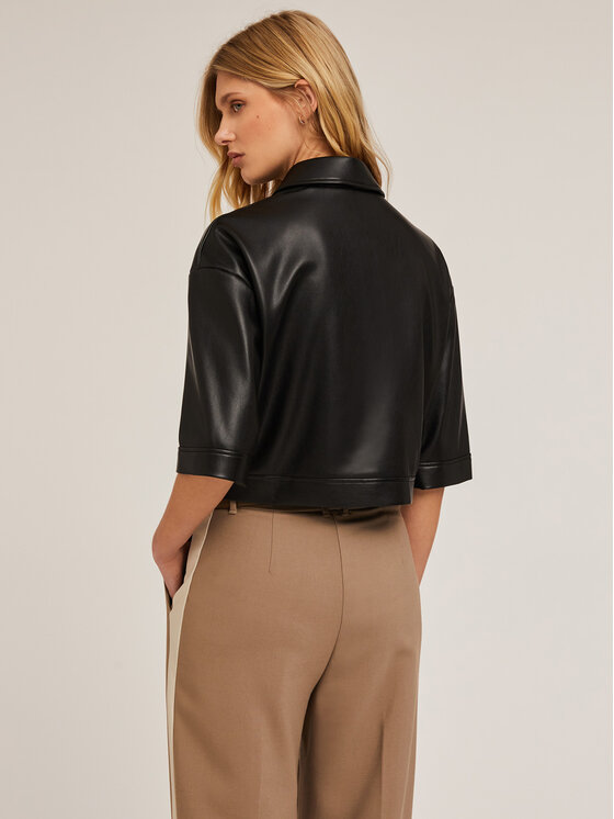 Motivi Motivi Giacca in similpelle R306W000122N033 Nero Regular Fit