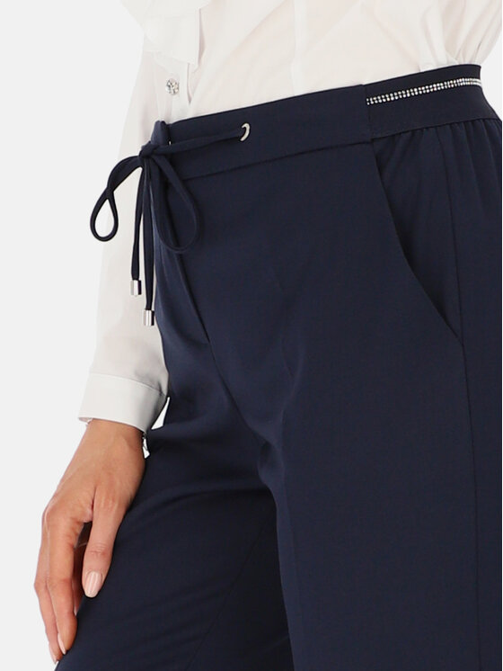 L’AF L’AF Spodnie materiałowe Liberty Granatowy Regular Fit