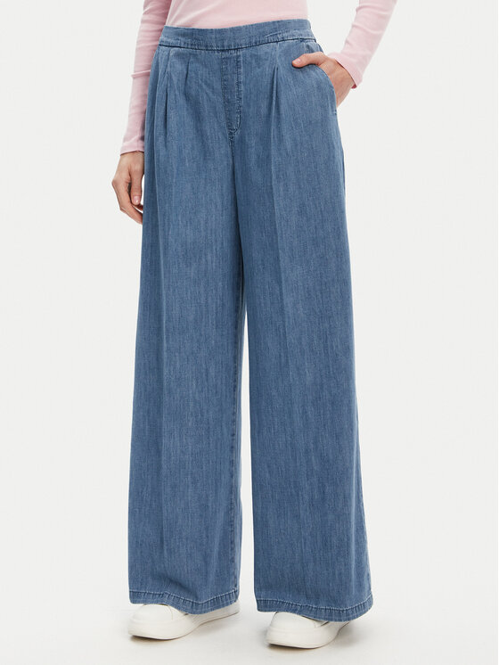 United Colors Of Benetton United Colors Of Benetton Palazzo püksid 4KOWDF01B Sinine Wide Leg