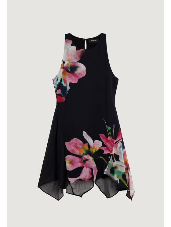 Desigual Desigual Kasdieninė suknelė VEST_NALA_ASIMETRICO Juoda Egg Fit