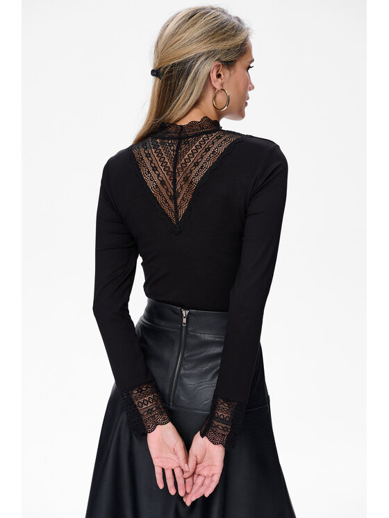 blue shadow blue shadow Bluzka Oyana Czarny Regular Fit