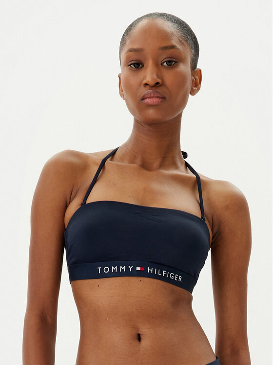 Tommy Hilfiger Tommy Hilfiger Горнище на бански UW0UW04136 Тъмносин