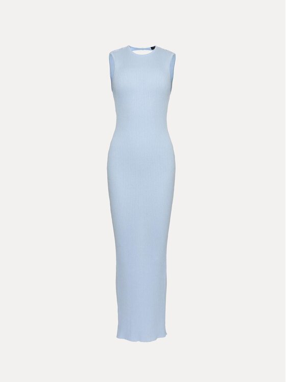 La Mania La Mania Vestito di maglia CECILY Celeste Basic Fit