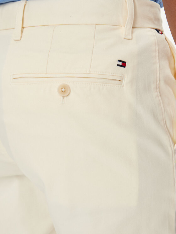 Tommy Hilfiger Tommy Hilfiger Chinosy Denton MW0MW25964 Écru Straight Fit