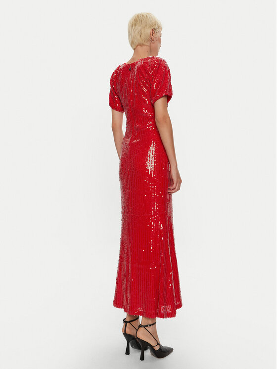 ROTATE ROTATE Coctailkleid Latti 1131513017 Rot Regular Fit