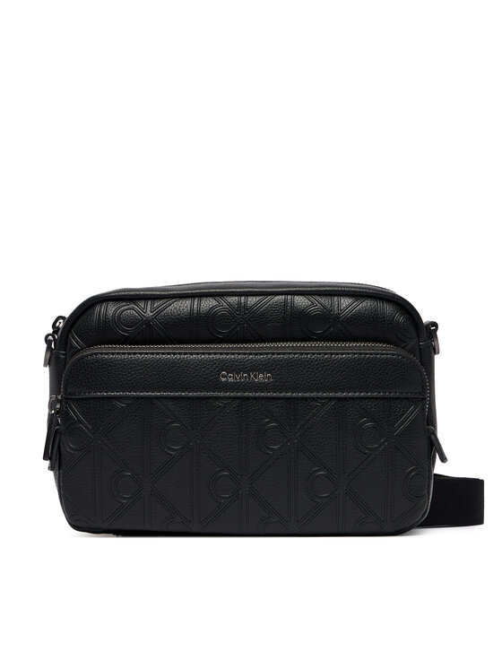 Calvin Klein Calvin Klein Maža rankinė Emblem Aop Deboss Camera Bag LV04D3563G Juoda