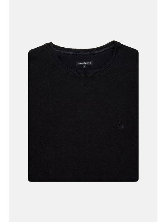 Lancerto Lancerto Sweter Tony SW073223000071 Czarny Regular Fit
