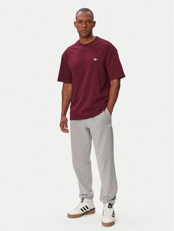 adidas adidas Majica Trefoil Essentials Loose KV3139 Bordo rdeča Regular Fit